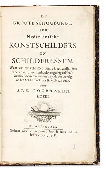 Houbraken, Arnold (1660-1719) De Groote Schouburgh der Nederlantsche Konstschilders en Schilderessen.